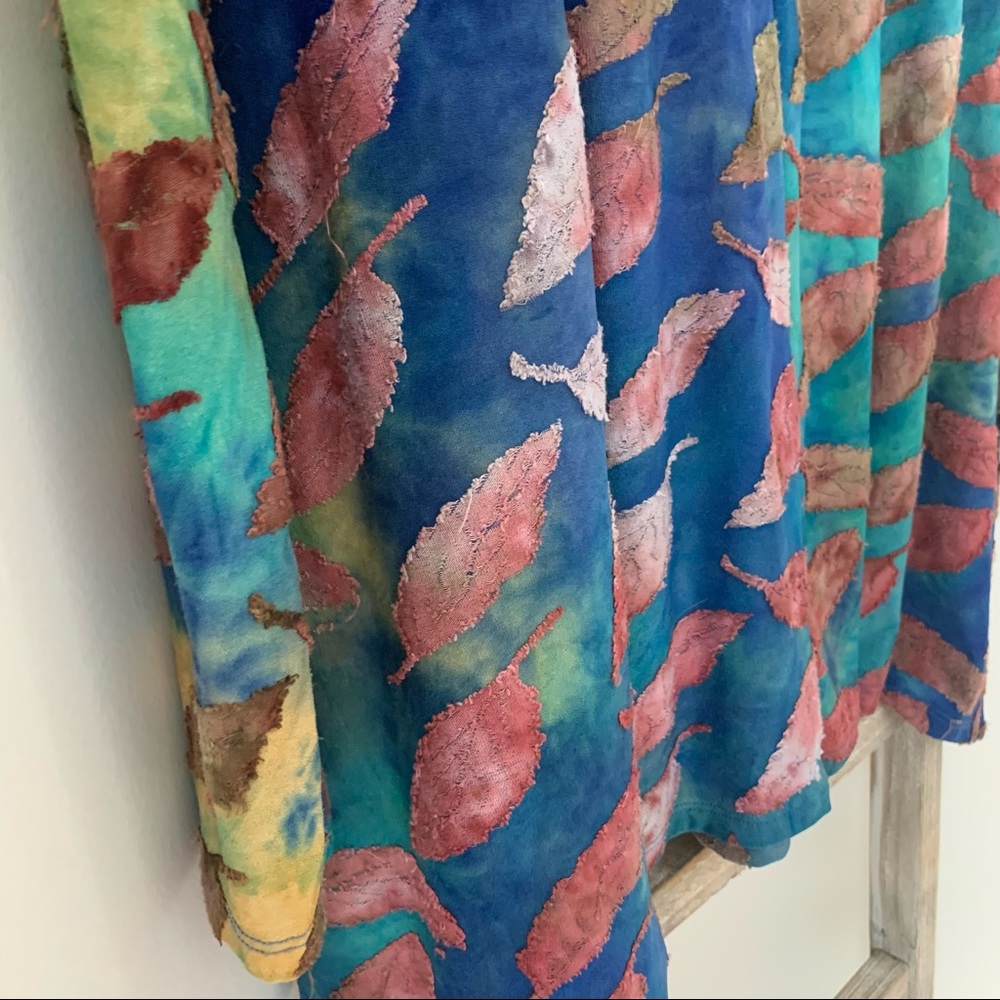 Soft Surroundings Multi-Color Leaf-Print Tunic - Picture 12 of 14